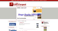 Desktop Screenshot of cotedargent-rugby.com