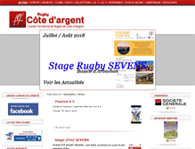 Tablet Screenshot of cotedargent-rugby.com
